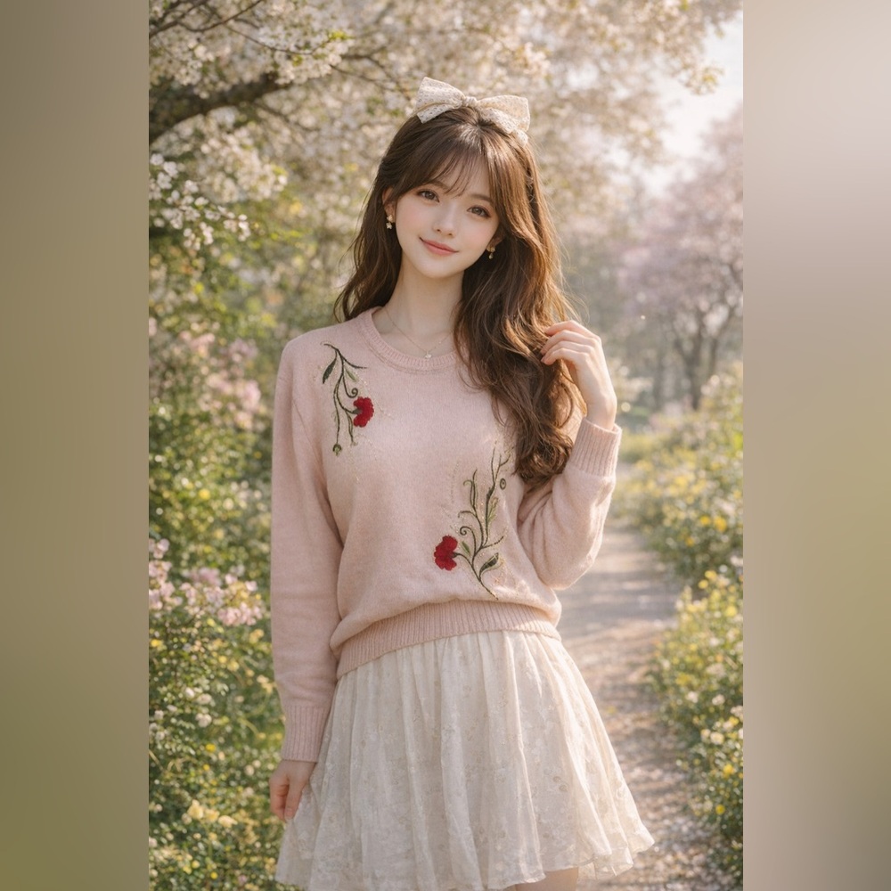 Floral Embroidered Sweater